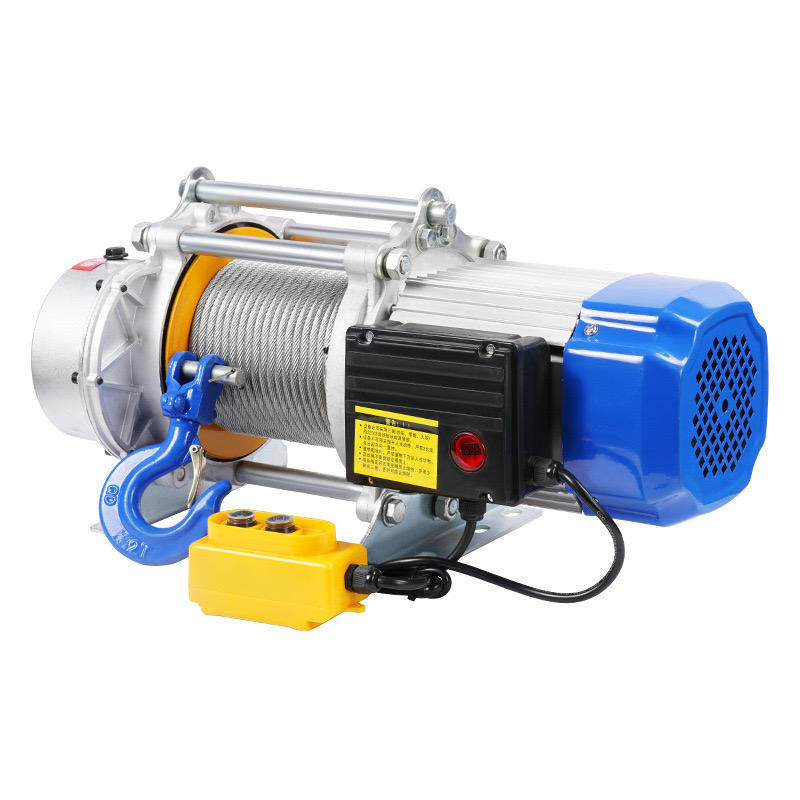 Blue electric wire rope hoist product view