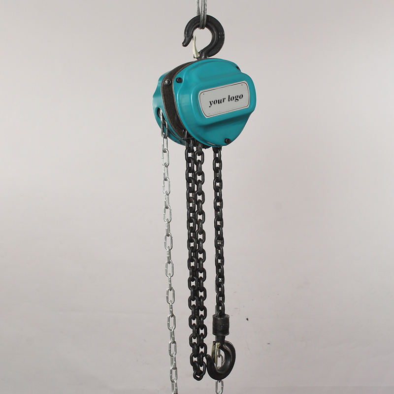 Manual chain hoist angled side view
