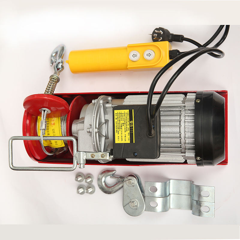 Micro electric hoist kit with hooks and brackets
