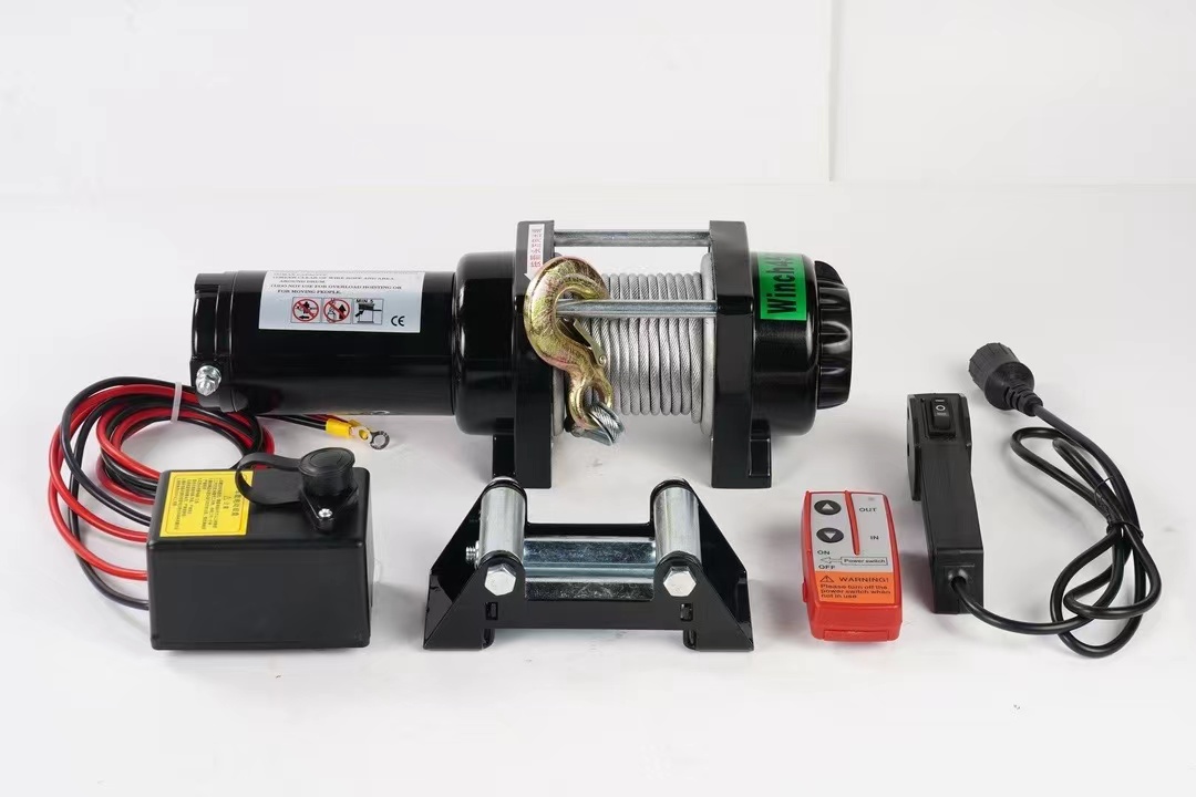 Electric winch complete kit layout